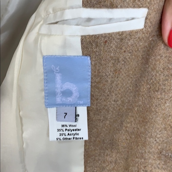 Bella Bliss Boys camel wool blazer size 7 - Picture 3 of 4